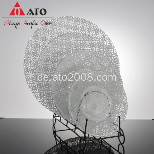 ATO Kreatives Tabellenwaren -Galsplatte runde Glasplatte